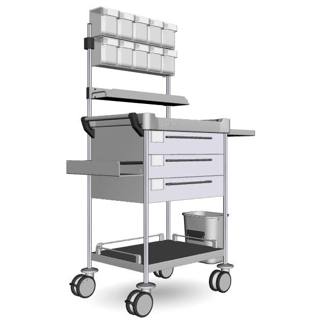 Insausti Basic trolley Hvit m/hylle